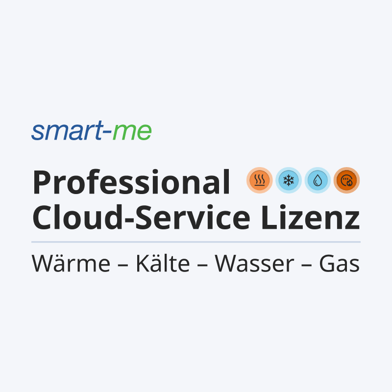 smart-me Professional Cloud-Service Lizenz: Wärme / Kälte / Wasser / Gas, 10 Jahre pro Messpunkt
